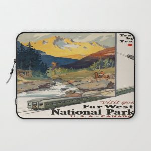 Vintage poster - National parks Computer Cover by Vintage Images - Laptop Sleeve - 13"