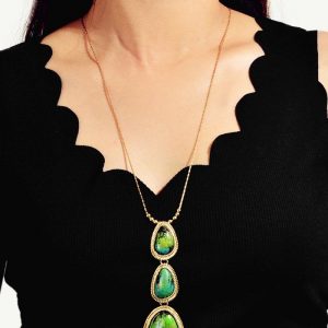 Water Drop Faux Stone Necklace