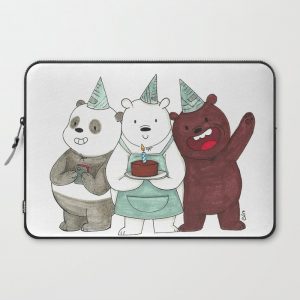 We Bare Bears inspired Birthday Party - Panda, Ice Bear, Grizzly Bear Computer Cover by ConstanASSa Nobre - Laptop Sleeve - 15"