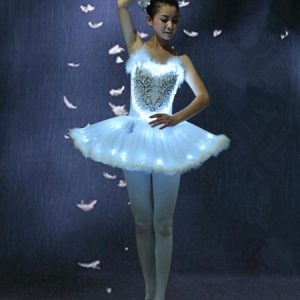 White Ballet Dress Glowing Ballet Dance Costume LED Tutu Ballet Party Dresses