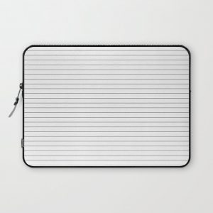 White Black Lines Minimalist Computer Cover by Beautiful Homes - Laptop Sleeve - 13"