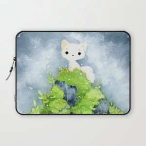 White fox Computer Cover by Laure S - Laptop Sleeve - 13"