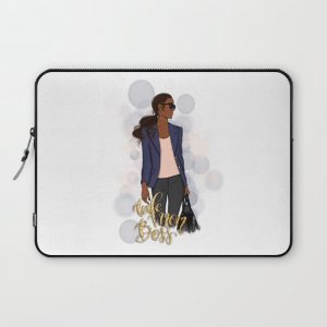 Wife Mom Boss | African American Lady Boss Computer Cover by Tanya Kart - Laptop Sleeve - 13"