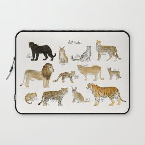 Wild Cats Computer Cover by Amy Hamilton - Laptop Sleeve - 13"