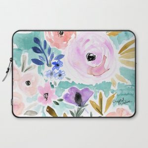 Willow Floral Computer Cover by Crystal W Design - Laptop Sleeve - 15"