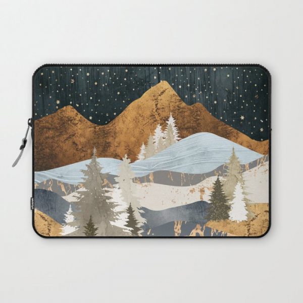 Winter Stars Computer Cover by SpaceFrogDesigns - Laptop Sleeve - 13"