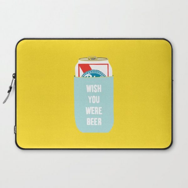 Wish You Were Beer Computer Cover by Julia Walck - Laptop Sleeve - 15"