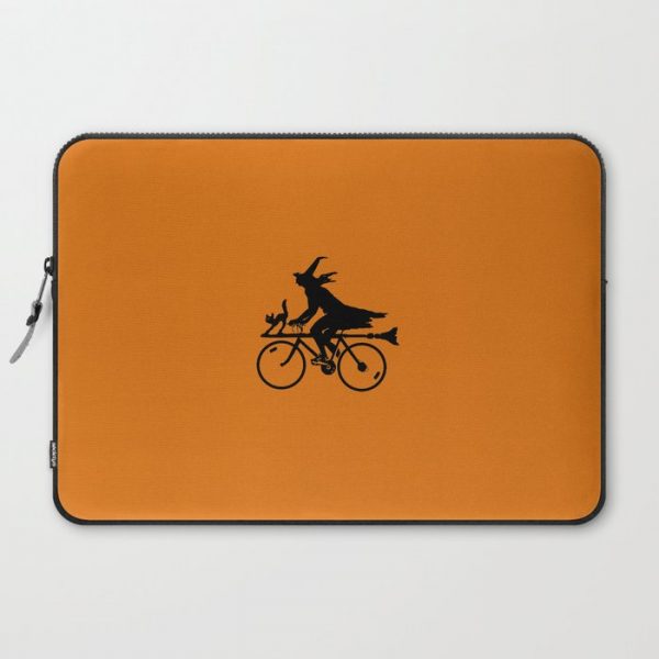 Witch on a Bicycle Computer Cover by Griffin Lauerman - Laptop Sleeve - 15"