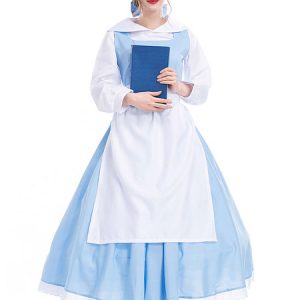 Women Halloween Costumes Maid Bow Headwear Apron Holidays Costumes Set