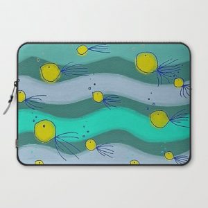 Yellow Fish Computer Cover by MarziaViola - Laptop Sleeve - 15"