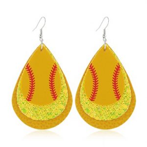 Yellow Layered Sequin Detail Earring Set - One Size