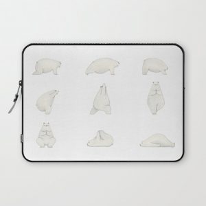 Yoga Bear Computer Cover by Tiny Illustrates - Laptop Sleeve - 13"