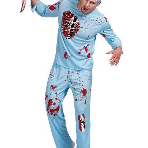 Zombie Halloween Costumes Man Blood Skeleton Holidays Costumes