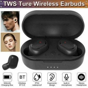 airdots mini dual v5.0 wireless earphones bt earphones 3d stereo sound earbuds with dual microphone and charging box