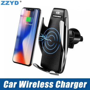 automatic car charging holder 10w fast wireless car charger smart air vent car mount phone mobile holder for samsung iphone