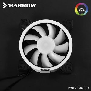 barrow pwm cooling radiator fan bf03-pr cooling fan 12v wires aurora rgb cooling fan kit with adjustable ring light effect hydraulic bearing