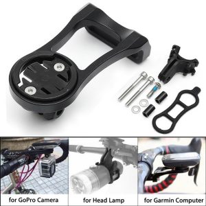 bicycle computer mount holder gps bike speedometer extension holder bracket with camera adapter for garmin bryton cateye