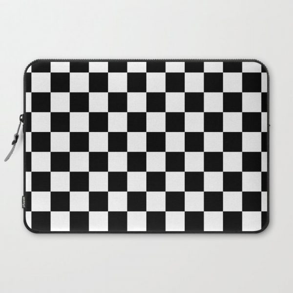 black checkered pattern Computer Cover by matte & marble - Laptop Sleeve - 15"