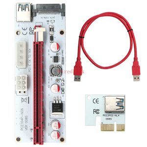 brand new pci-e 1x to 16x graphics card extension data sata cable for ver008s btc miner diy white board