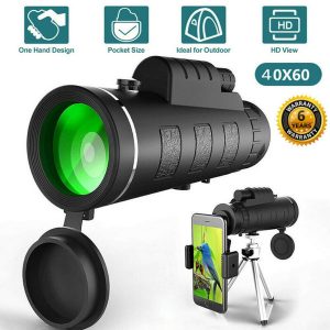 brand new style 40x60 zoom optical hd lens monocular telescope tripod clip for universal phone