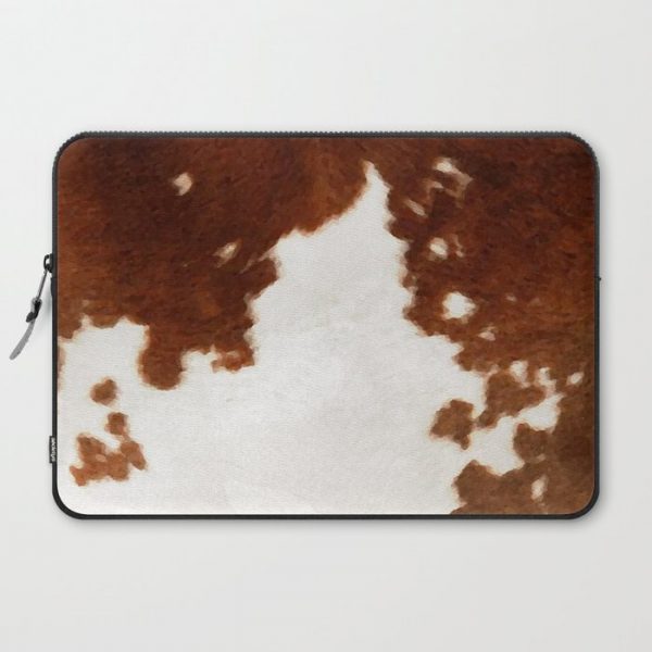 brown cowhide watercolor Computer Cover by Huntleigh - Laptop Sleeve - 15"