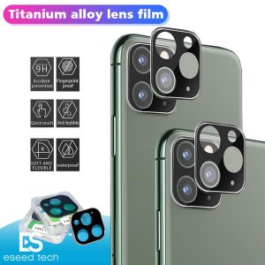 camera film screen protector for iphone 11 pro max camera lens tempered glass titanium full back hard camera cover with retail box