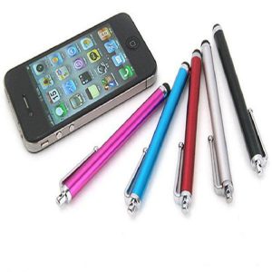 capacitive screen metal stylus touch pen with clip for smart phone,mobile phone,android phone touch 1000pcs/lot