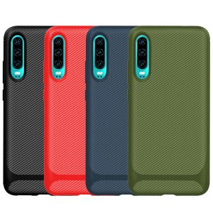 carbon fiber soft tpu case for xiaomi cc9 pro cc9e redmi 8 8a 7 7a note 8t pro one plus 7t shockproof luxury vertical anti-slip phone cover