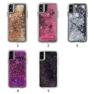 case mate tfor ipx cases hybrid waterfall case cascading liquid glitter back cover protective design for ip x 6 6s 7 8 plus case 200pcs