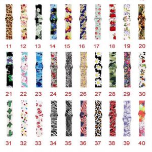 color printing sport silicone strap for apple watch band 42mm 38mm 44mm 40mm iwatch series 4/3/2/1 wrist bands bracelet