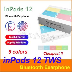 colorful inpods 12 inpods12 i12 macaron color bluetooth wireless tws earphone pop up window touch earbuds earphone for all smart phone