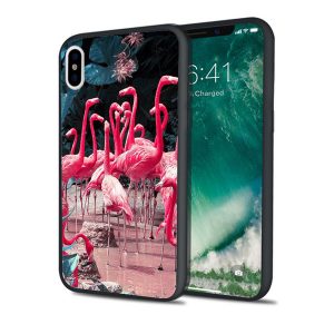 coque luxury red flamingo case for iphone 11 pro xs max xr 8 7 6s plus 5s se 5 case soft silicone cover.