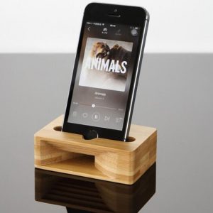 creative bamboo wood mobile phone stand holder sound amplifier speaker universal multifunction bracket natural wood for iphone x 8 7 plus