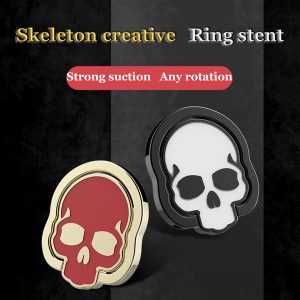 creative skeleton pattern 360 rotating metal ring phone holder universal mount finger grip for samsung galaxy ring stand for iphone 6 plus