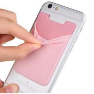 credit card secure holder stick on wallet [ lid ] discreet id lycra spandex cards sleeves 3m adhesive gadget for iphone ipad phone case