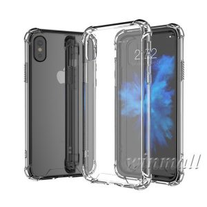 crystal clear case for iphone x xs max iphone xr samsung s9 plus soft air cushion tpu +back acrylic hard cover