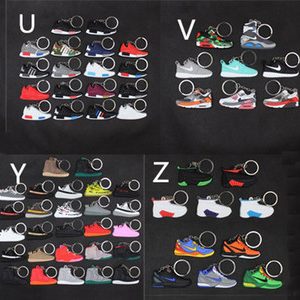 cute mini silicone sneaker keychains aj keychain basketball shoes backpack pendant keyring creative gift force shoes keychain toys dhl