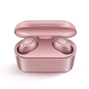 d015 tws wireless bluetooth earphone 3d stereo sound in-ear earbud wireless touch headset mic with charging box with four colors wholesale