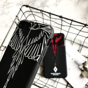 designer phone case wing scrub for iphone x 6/6s 6plus/6s plus 7/8 7plus/8plus fashion brand print phone protection red white