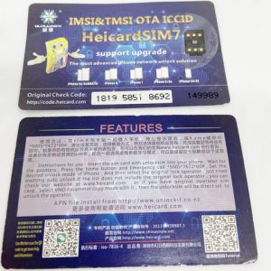 dhl new original chinasnow heicard v1.35 heicardsim7 for ip6-x with iccid & imsi & tmsi mode unlock sim card turbo sim gevey pro