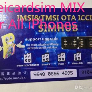 dhl original chinasnow heicardsim mix v1.37 for ip6-xr 11pro 11r with iccid & imsi & tmsi mode unlock sim card gevey pro