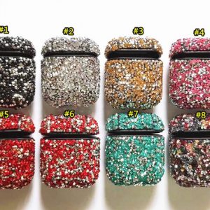 diamond airpods case bling earphone full cover protector headphone bag for apple bluetooth wireless charging headset with retail box