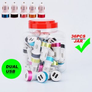 dual usb car charger 2.1a in plastic jar charger any mobile phone with colorful frame wall adapter two usb port