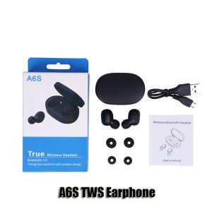 earphone tws a6s headphone bluetooth 5.0 true wireless earbuds life waterproof headset with mic for smart phones pk inpods i12 i11 i9s