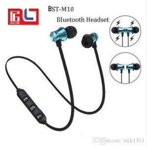 eub bst-m10 magnetic bluetooth earphone wireless running sport headphones earphones with mic earbuds bass stereo bt 4.1 for iphone x