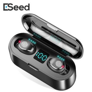 f9 tws wireless earphones digital led display bluetooth v5.0 earbuds bluetooth headphone with 2000mah power bank headset dhl ship