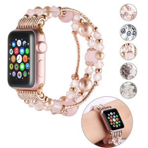 fashion agate bracelet iwatch band compatible wristbands for apple watch 38mm 40mm 42mm 44mm series 1 2 3 4