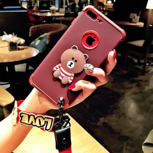 fashion brand phone case for iphone x 6/6s 6plus/6s plus 7/8 7plus/8plus durable dirt-resistant fitted case with safety lanyard 3 style