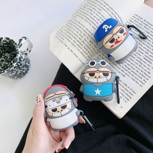 fashion cartoon brand headphones apply airpods 1/2 case cap shell drop resistance silicone protective cover creative 2020 new style