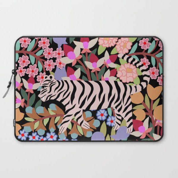 flower tiger Computer Cover by Sasha Ignatiadou - Laptop Sleeve - 15"